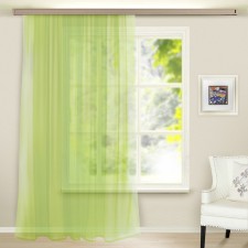 Штора-тюль Witerra 145х260см, св. зеленая, вуаль, пэ100%