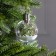 Christmas ball "spruce branch", batteries, 1 LED, glow warm white