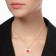 The pendant "Heart" is double, the color is red-white in gold, 40 cm