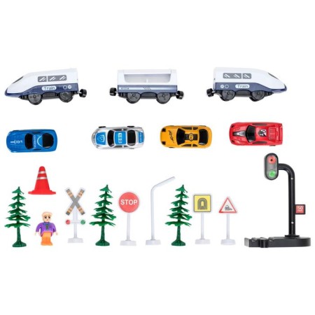 Railway for children "My City", 70 items, on batteries-3