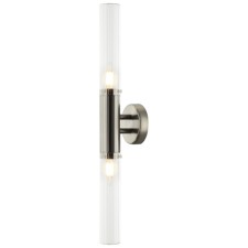Wall lamp SATORI 2XE14 40W, size 10x5x58 cm, Nickel color