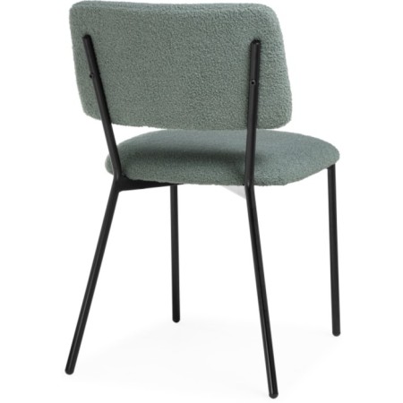 Stol on a metal frame Metal/Buyer fabric, black/olive 48x55x77 cm-4