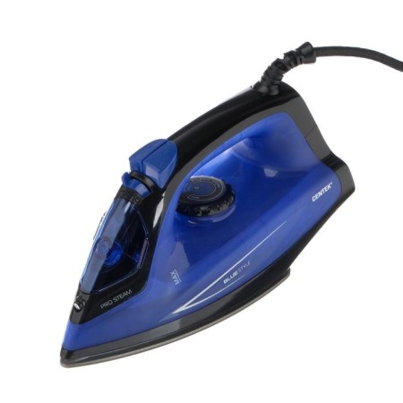 Iron CENTEK CT-2360, 1600 W, anti-stick sole, 200 ml, black-blue