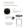 Folding metal table-stalk 2 in 1, 470 × 470 × 505 mm, black color