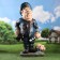 Garden figure "Police with a pig" 78x46cm