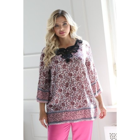 Female blouse, size 52, red color-2