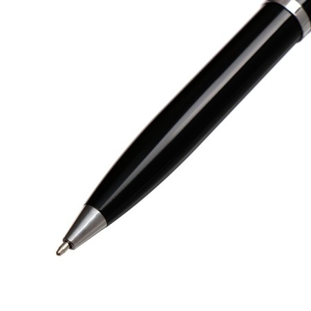 Gift handle, ball "Atlantic" in the leatherette case, rotary, black body with silver-3