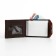 Male purse for magnet, department for bills, cards, coins, brown color