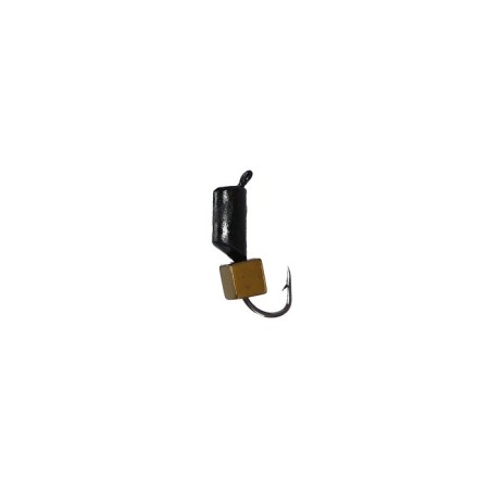 Mormyshka column black + cube gold, weight 0.8 g-1