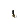 Mormyshka column black + cube gold, weight 0.8 g
