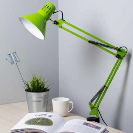 Desktop lamp E27, on the clamp, the color is green-5