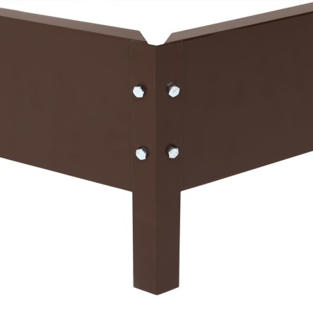 The flowerbed is galvanized "trapezoid", d = 100 cm, h = 15 cm, brown, Greengo-9