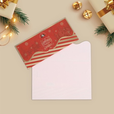 Set of molding envelopes "Happy New Year" 10 pieces, 17 x 8 cm, new year-11