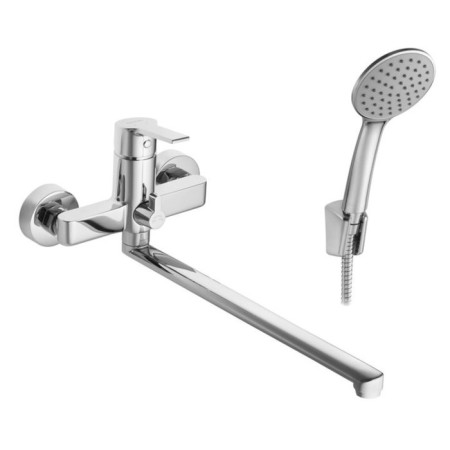 Santek Nyra bath mixer, long spout, with accessories, chrome-1