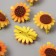Decor for creativity wood, felt "clothespin. Sunflower" set 10 pcs 1.5x2.5x2.8 cm
