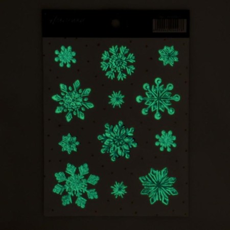 Sticking with a luminous layer "watercolor snowflakes", 10.5 x 14.8 cm, New Year-1