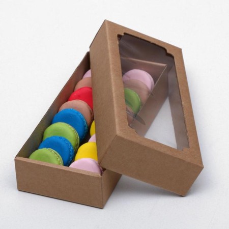 Box of a team without printing a lid is a lid with a window 24 x 11 x 4.5 cm-1