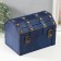 Casket chest "Leo. With rivets" bright blue 16x15.5x22 cm