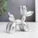 Souvenir Polystone "Air Ball - Dog" silver 8x10x4 cm