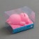 Antistress label "cat", color light pink