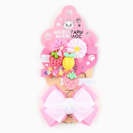 A set of hair hairpins, 5 pieces, cats aristocrats