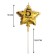 Candle in the cake on the skewer "Air ball. Star", number 5, 5.5 cm, gold