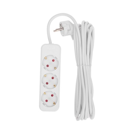 Extension cord Standard 3 nests, 5m, 3x1.0mm², s/h, white rexant
