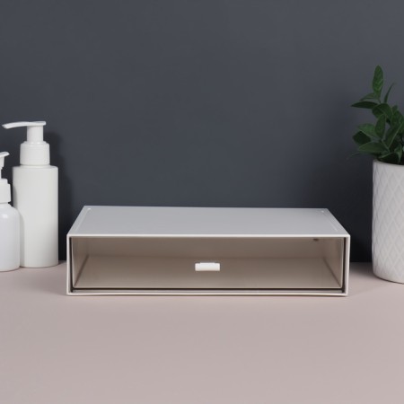 Organizer for storage "BASIC", 1 section, 23 × 17 × 5 cm, white/transparent color-6
