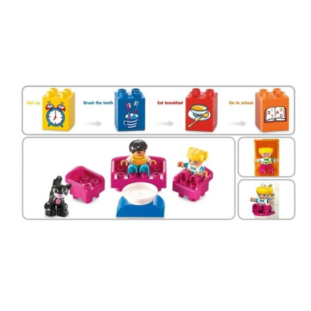 Designer "Two -story house", 2 assembly options, 175 parts-1