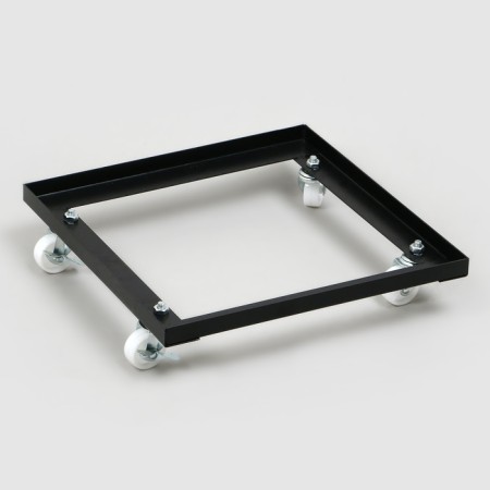 The basket-drill is folding, on wheels, 1 shelf, 40 × 40 × 80 cm, black color-5