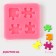 Mold "Puzzles", silicone, 7 × 7 × 1 cm, pink color