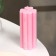Candle-cylinder "four-leafer", 4.5x10.5 cm, raspberry, 6 hours