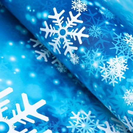 Glossy packaging paper "Snowflakes", 70 x 100 cm, 1 sheet-3