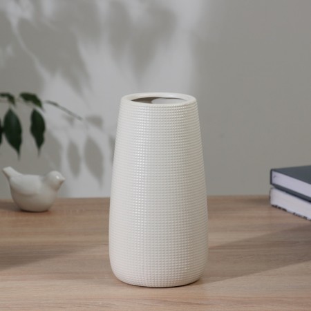 VAZA Ceramics Table "Adelmo" 20.5x9.5 cm, white