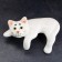 Porcelain figurine "Cat Vaska White", 17 cm