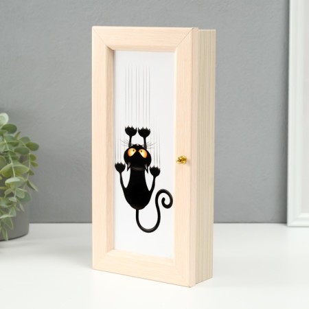 Key "Cat" 14x29 cm milk oak-1