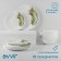 Service Avvir "Yukka", 18 objects: 6 plates d = 16.5 cm, d = 17.5 cm, d = 23 cm, glass ceramic, white color