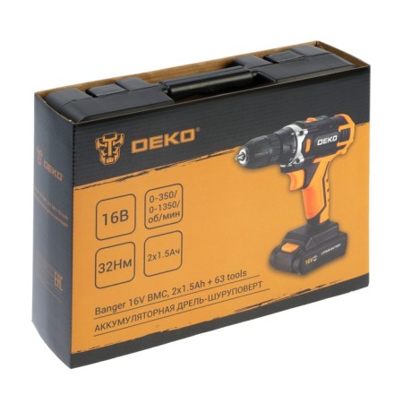 DRAST-SURVENT DEKO Banger 16V, 16 V, 2x1.5 Ah, case + set of tools 63 subjects-12