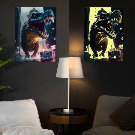 Picture on numbers with luminous paint, 40 × 50 cm "Scorpios Rex" 27 colors-1