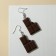 Earrings plastic "goodies" milk chocolate, brown color