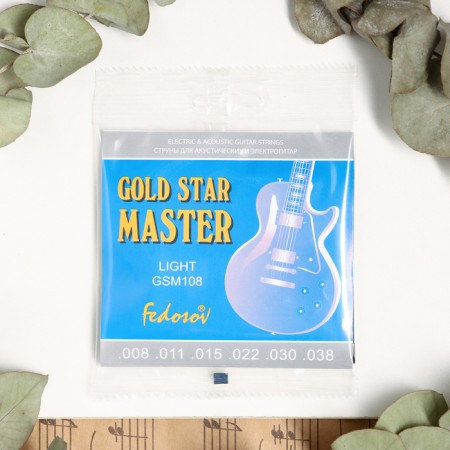 The strings of Gold Star Master Light (.008 -.038, hung - stainless steel.-1