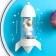 Lamp "Rocket in space" LED 48W E27 White-blue 47x47x15 cm Bayerlux