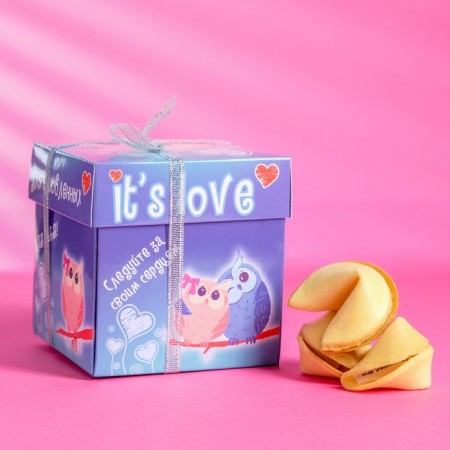 Sanding cookies with predictions "This is love. Owls", 5 pcs., 35 g