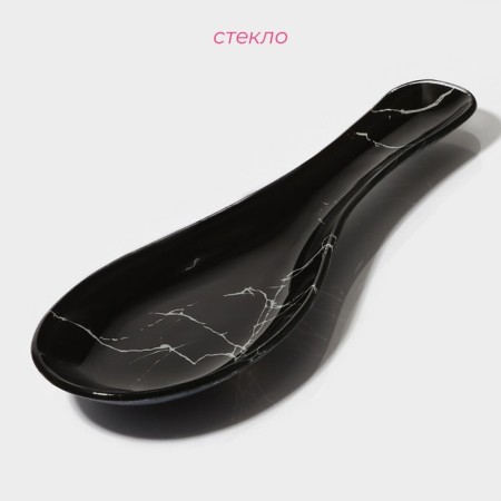 Glass stand under a spoonful of the share "Black", 23.5 × 8.3 × 1.5 cm-1