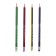 Chernographic pencil with the eraser "strips" hardness of HB, triangular, sharpened, in a tube, mix