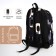 School backpack from textiles on a zipper, 3 pockets, black/gray color