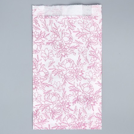 Package package, packaging, white, “flowers” ​​20 x 11 x 4 cm without a window-2