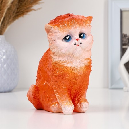 Piggy bank "Small kitten" red, 16x12cm-1