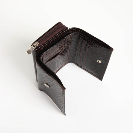 Women's wallet with lightning, brown color-4