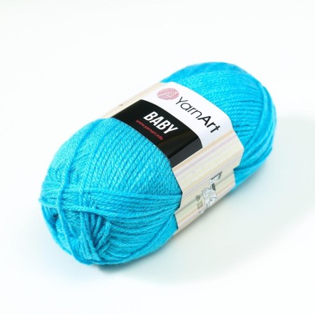 Baby yarn 100% acrylic 150m/50g (552 turquoise)-1